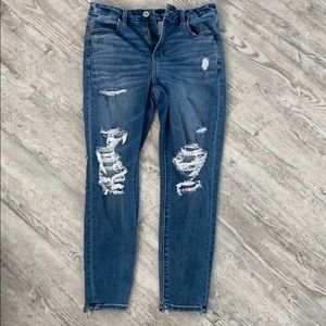 American Eagle Stretch High Waisted Cropped Jeans